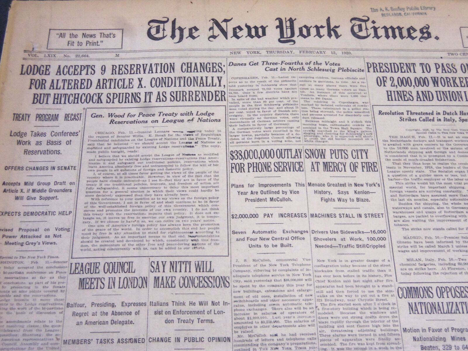 1920 FEB 21 NEW YORK TIMES - ADMIRAL R. E. PEARY POLE DISCOVERER DIES - NT 5880