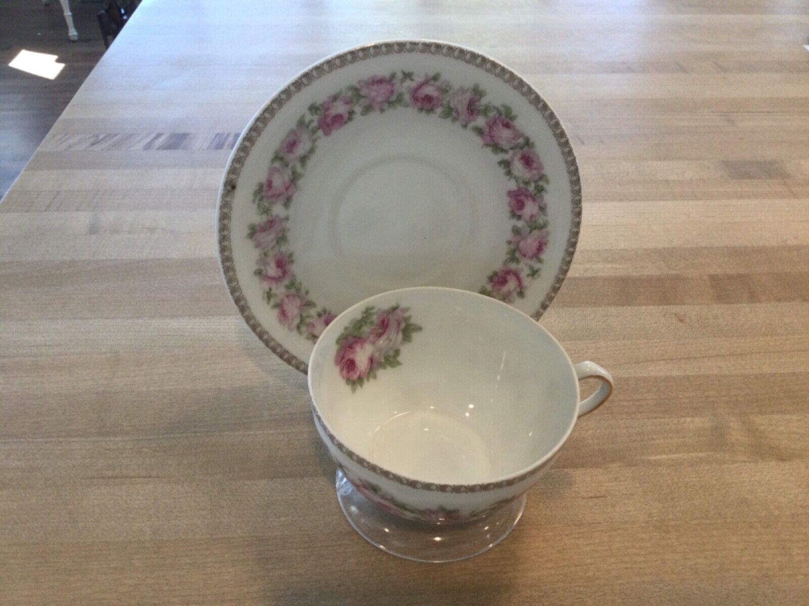 Vintage Mignon Tea Cup & Saucer Set Bavaria - Floral