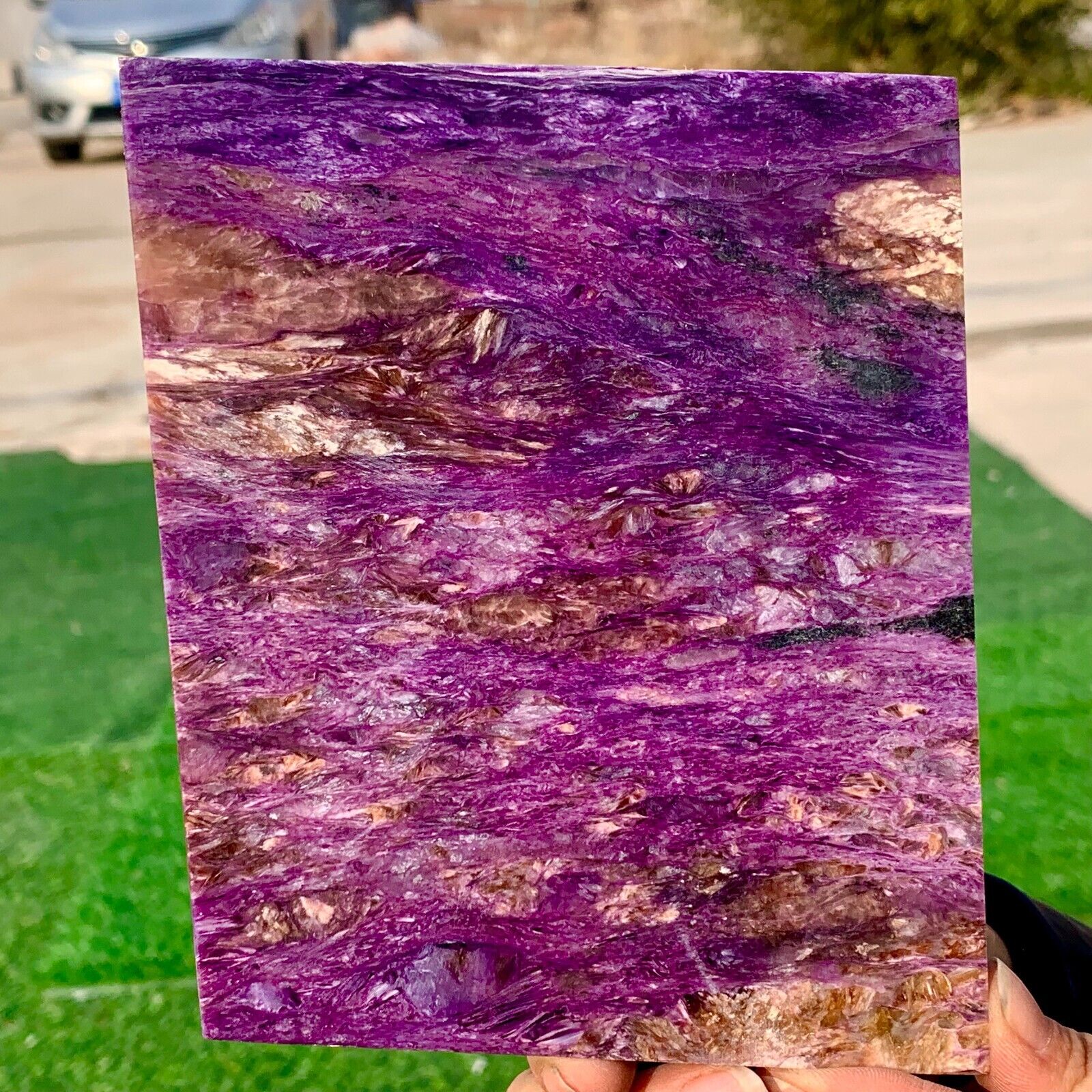 422G Natural rare raw purple charoite crystal healing stone reiki Russia