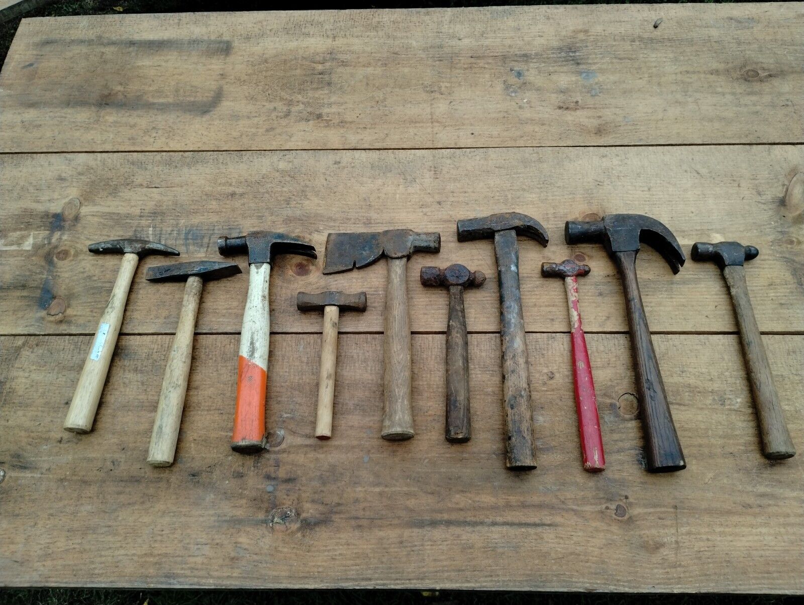 Lot Of 10 Vintage Hammers Hatchet Stanley Channellock Plumb Victory