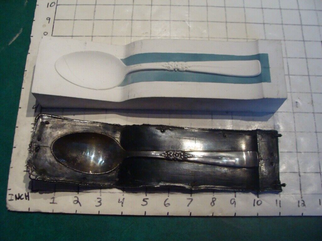original Will Gerth Plaster Cast of LARGE SPOON w UNCUT EXAMPLE #2 ONEIDA