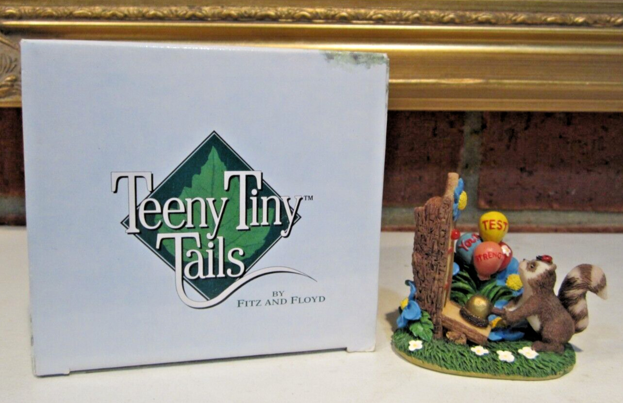 Fitz & Floyd Teeny Tiny Tails 1998 Charming Tails Test Your Strength Miniature