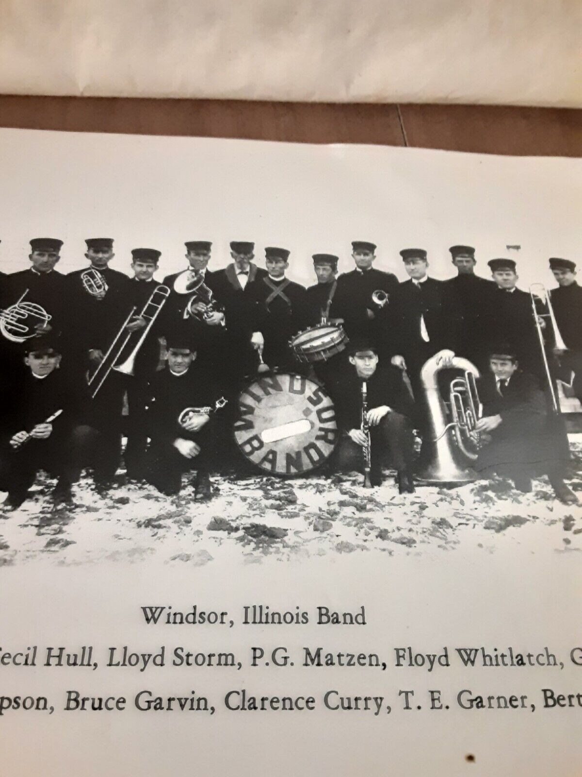 Windsor Illinois Band Reproduction Photo Taken From Original Postcard