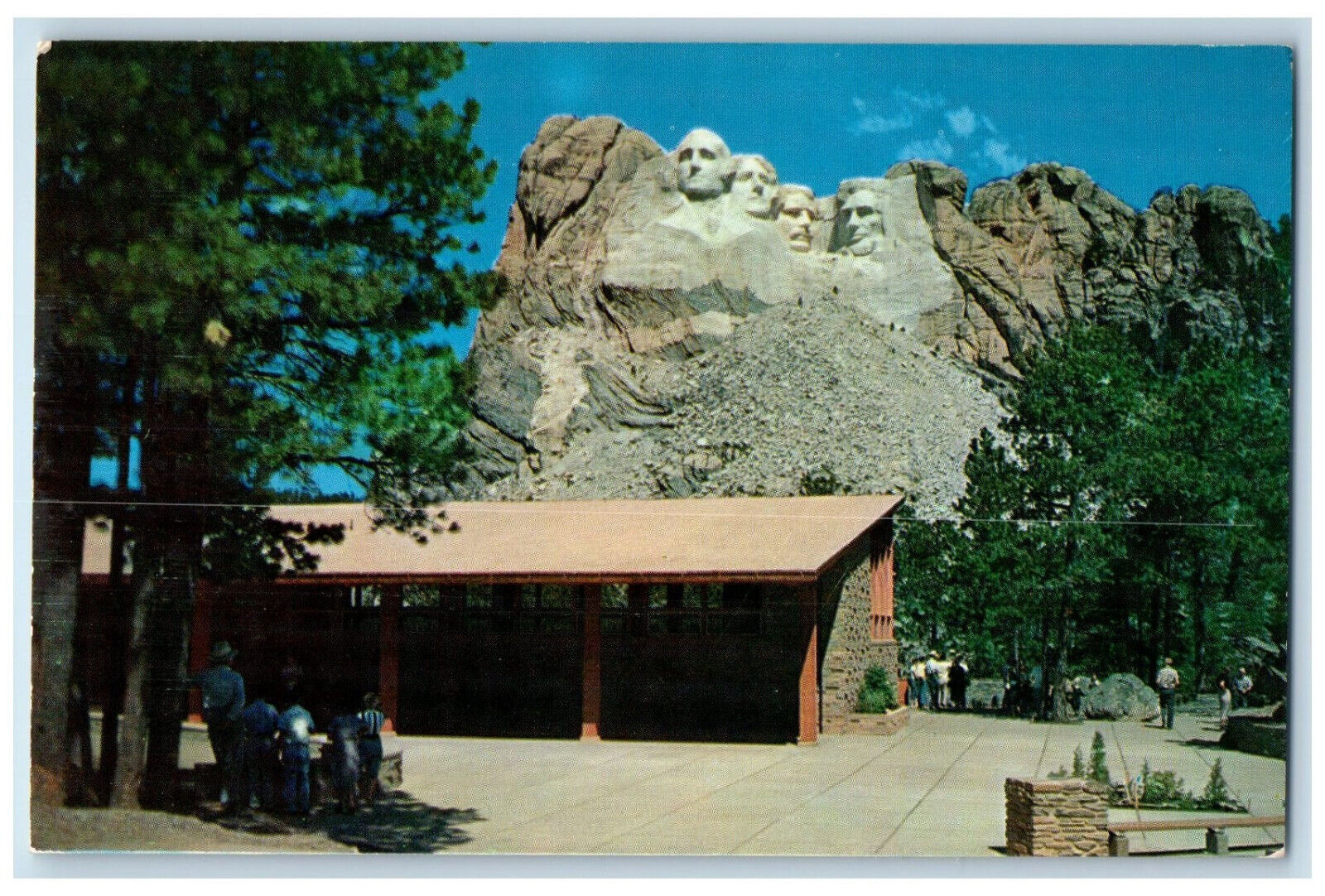 c1950's Four Great Presidents Mount Rushmore Memorial Black Hill SD Postcard