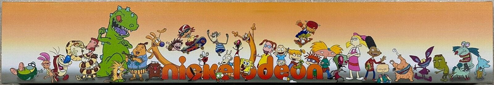 Nickelodeon Pop Creations Vintage 90's Characters Canvas Wall Art 36x6x2