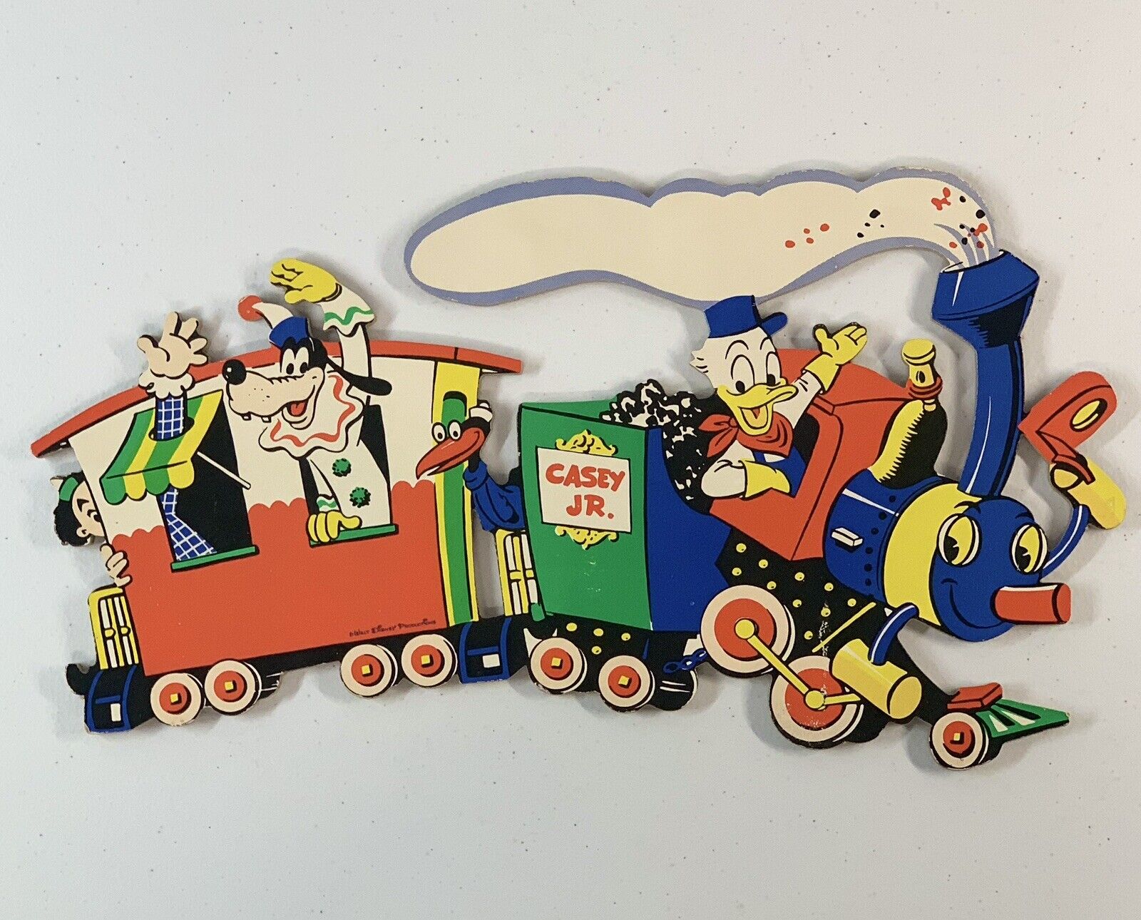 Vintage 1950’s Disneyland Casey Jr. Circus Train Wall Nursery Decor By Dolly Toy