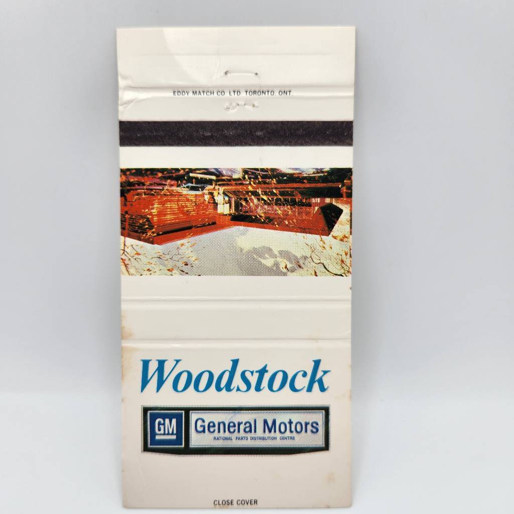 Vintage Matchbook General Motors  Woodstock Ontario National Parts Distribution 