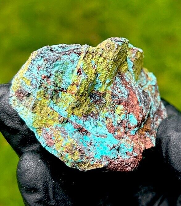 SHATTUCKITE, Chrysocolla, & Duftite Rough Crystal Mineral - Kaokoveld, NAMIBIA