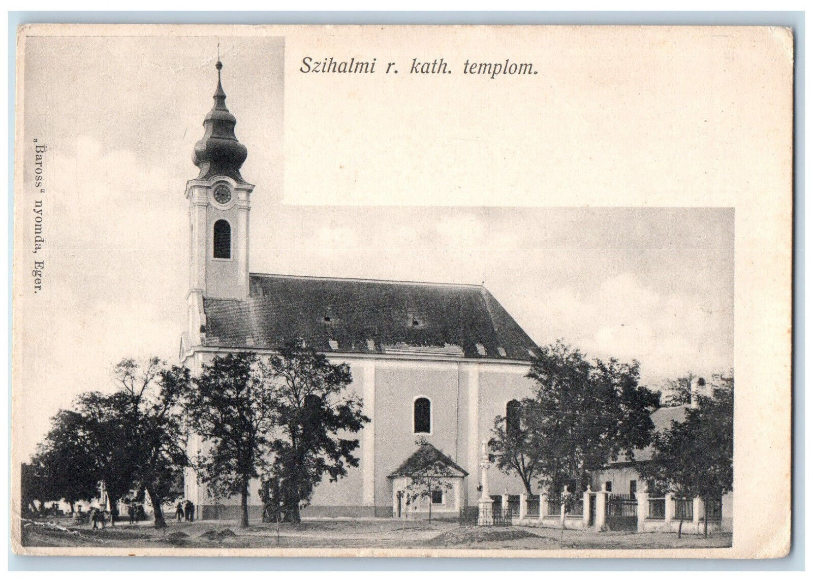 Szihalom Heves Hungary Postcard Roman Catholic Church c1905 Antique Unposted