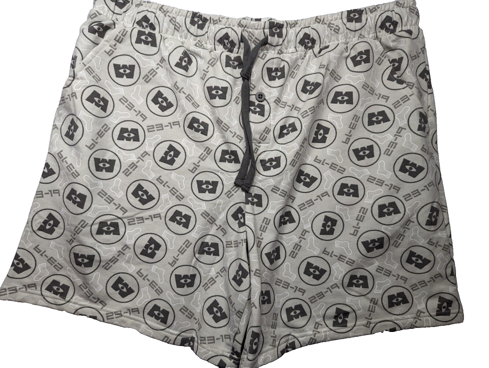 NWT Disney Parks Pixar Monster\'s Inc Themed Men\'s Casual Sweat Shorts Iconic XL