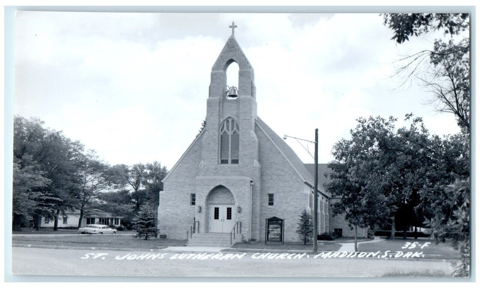 c1940\'s St. Johns Lutheran Church Madison South Dakota SD RPPC Photo Postcard