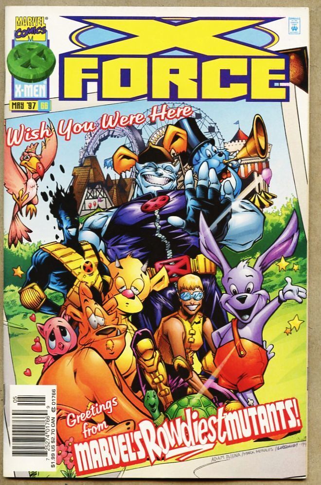 X-Force #66-1997 nm- 9.2 X Men Newsstand Variant Cover Dani Moonstar Warpath