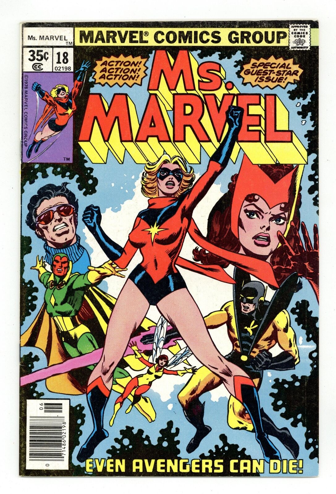 Ms. Marvel #18 VG/FN 5.0 1978 1st full app. Mystique