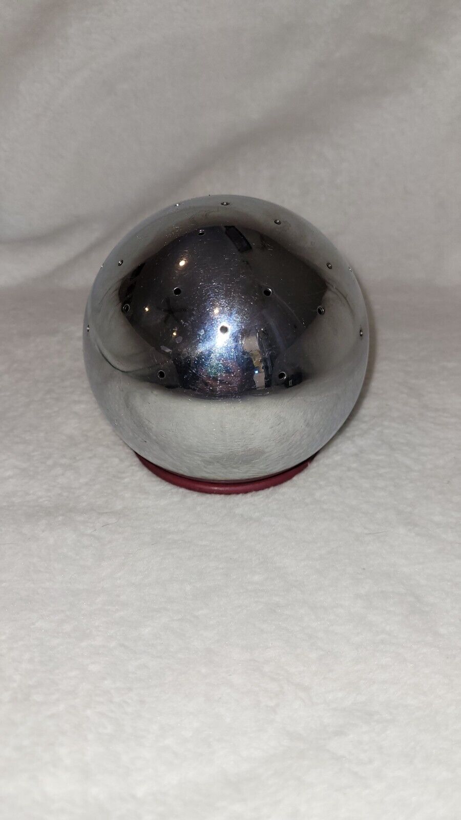 Vintage MCM Chase Russel Wright USA Chrome Orb Sphere Tooth Pick Holder Barware