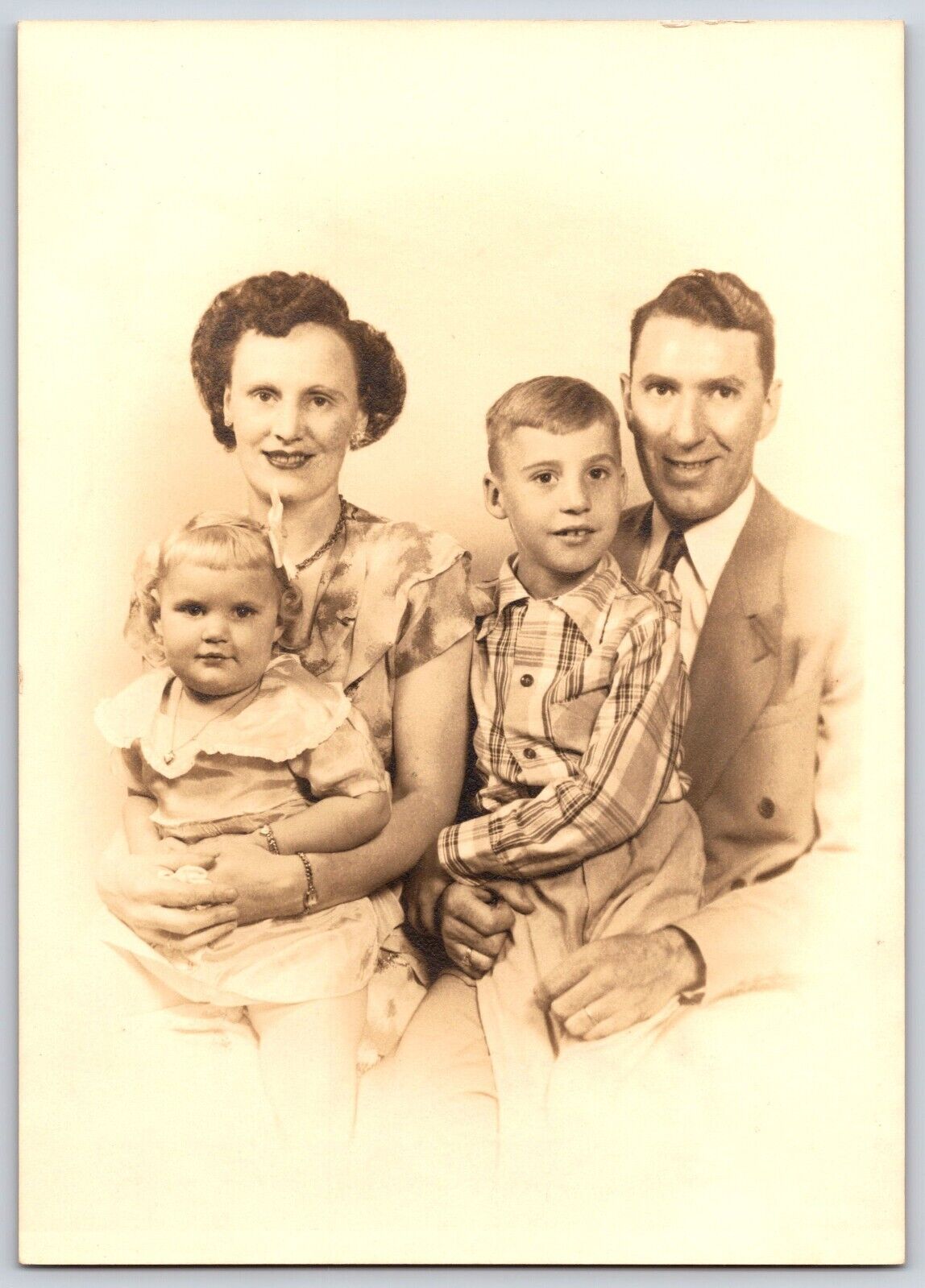 Chicago, Illinois, Family Portrait, Original Antique Vintage Real Photograph