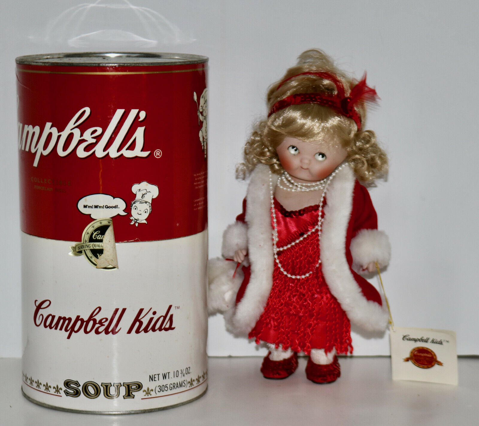 Campbell's Kids 1994 Steppin Out porcelain doll flapper girl numbered