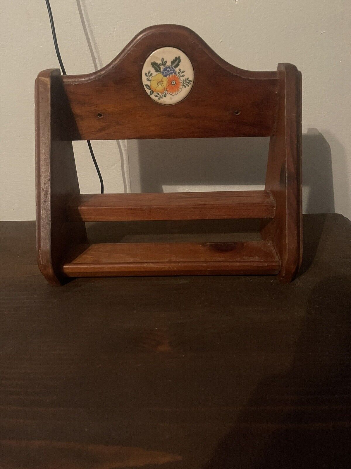 Vintage Herbs And Spices Wood Rack
