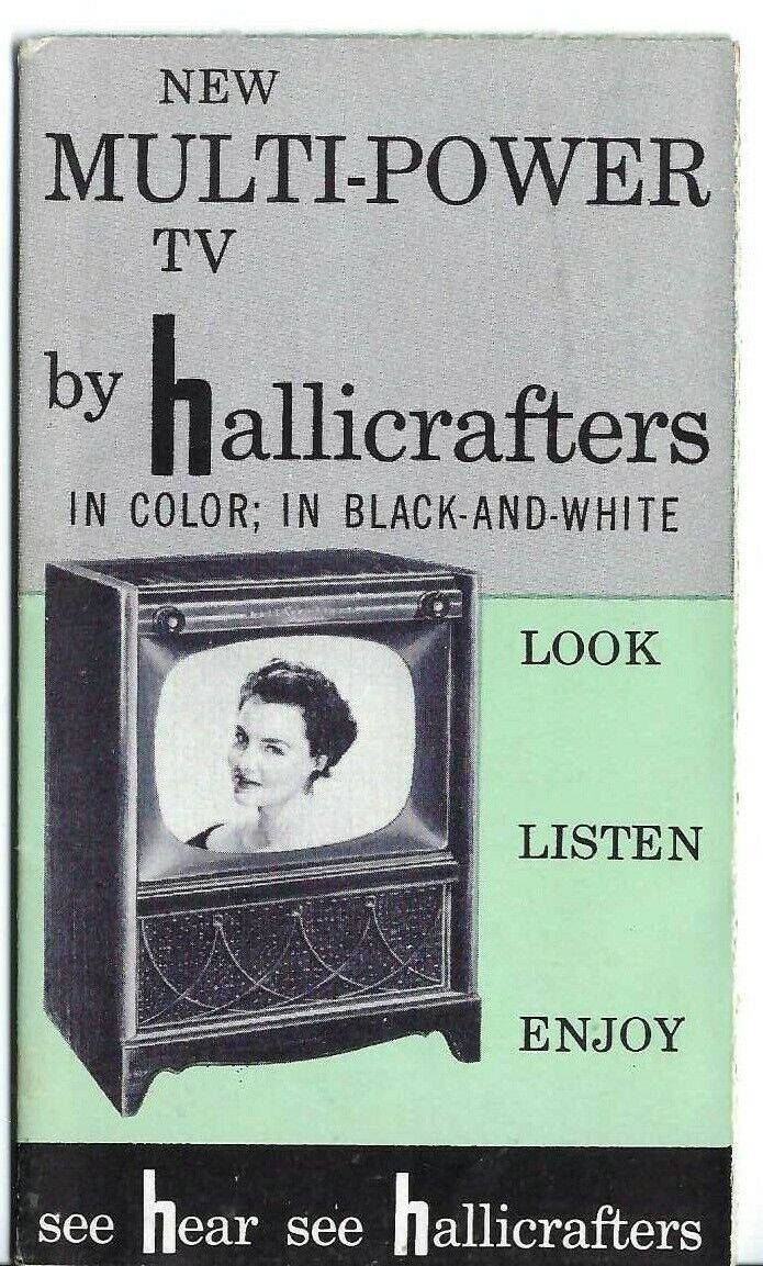 AH-029 Hallicrafters Multi-Power TV Television 1950\'s 1960s Advertising Brochure