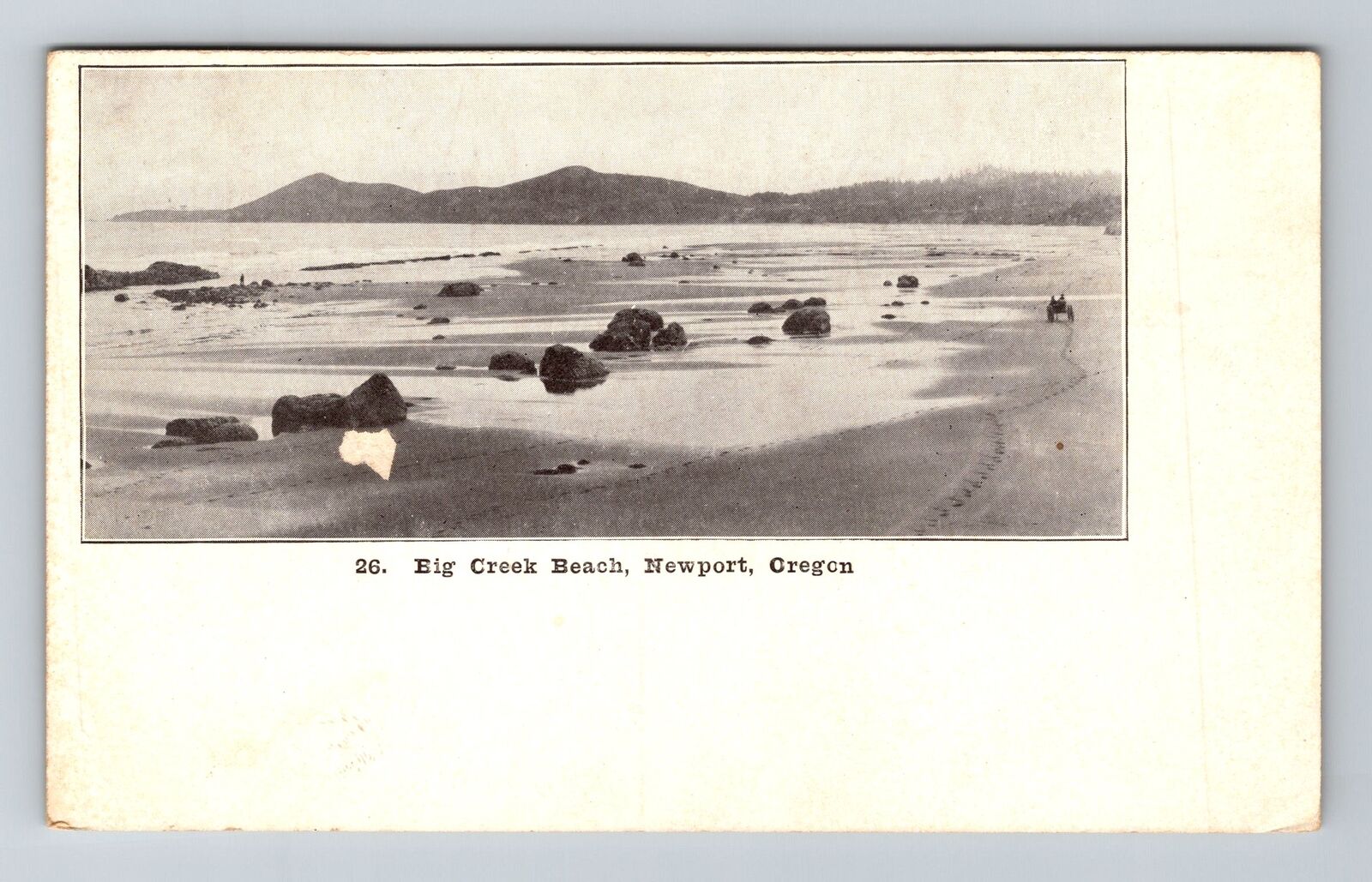 Newport OR-Oregon, Big Creek Beach Vintage Souvenir Postcard