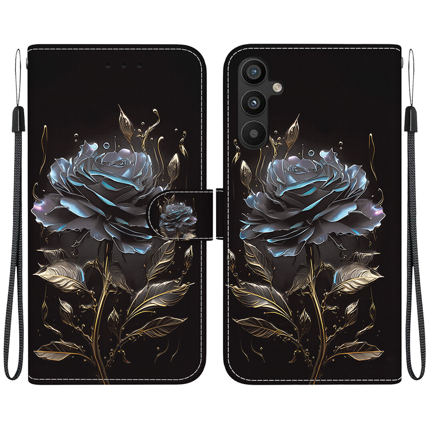 Flip Flower Wallet Phone Case For Xiaomi Redmi POCO Motorola Nokia Oneplus