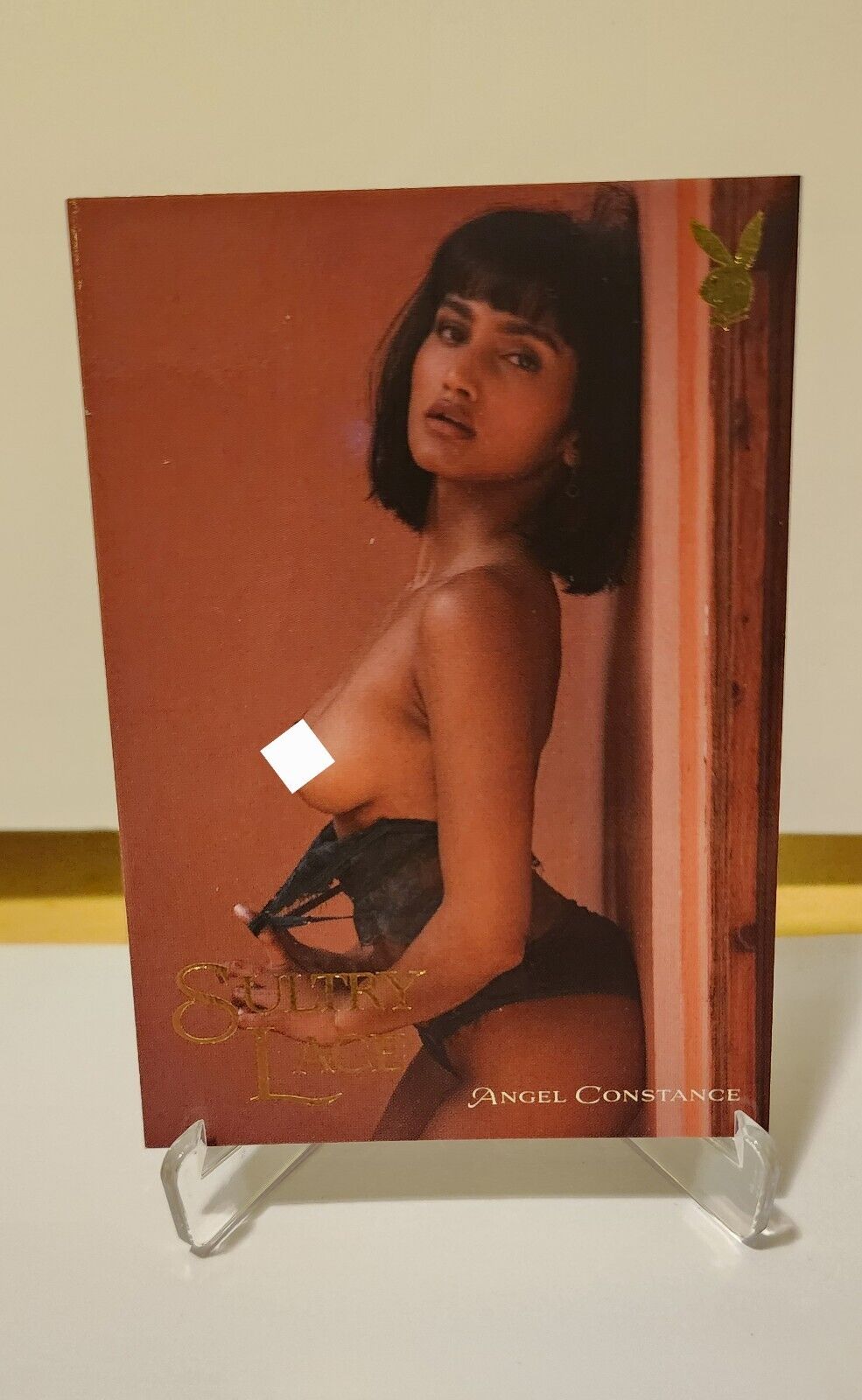 Playboy The Sexy 100 Sultry Lace Angel Constance Platinum Foil Insert Card #SL2