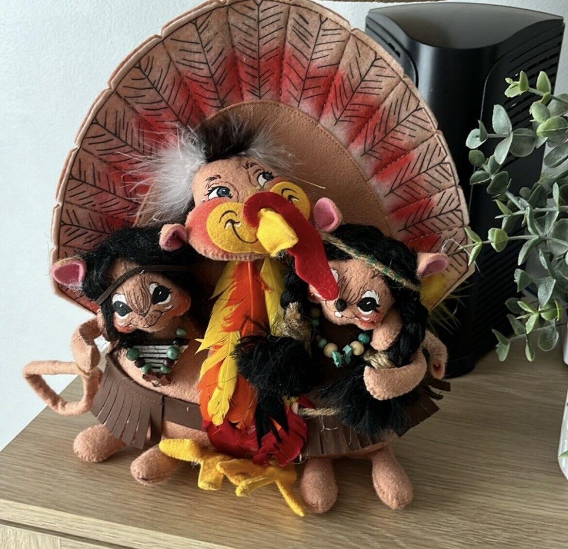 Annalee LET'S TALK TURKEY Mice In Indian Outfits Thanksgiving 12