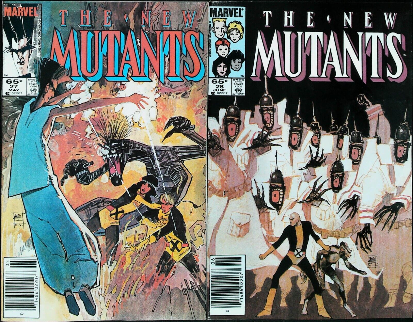 The New Mutants Comic Book Lot Vol 1 (1985) Incl. Issues #27 & #28 - High Grade