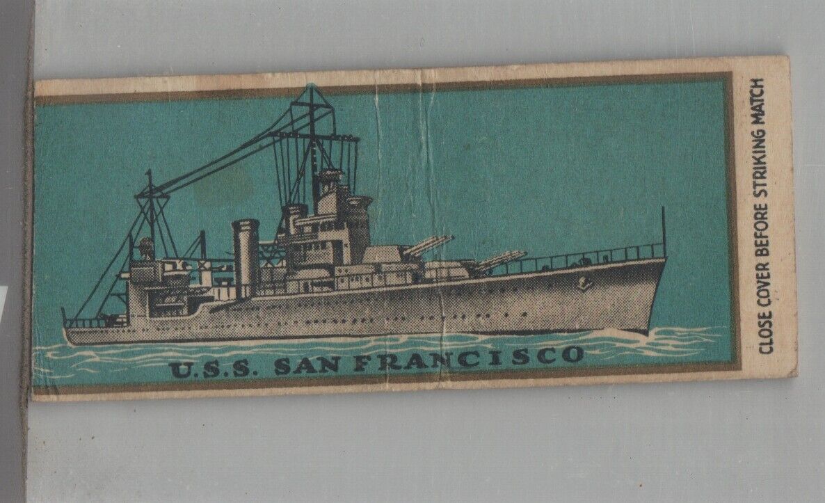 Matchbook Cover - Navy Ship USS San Francisco CA-38