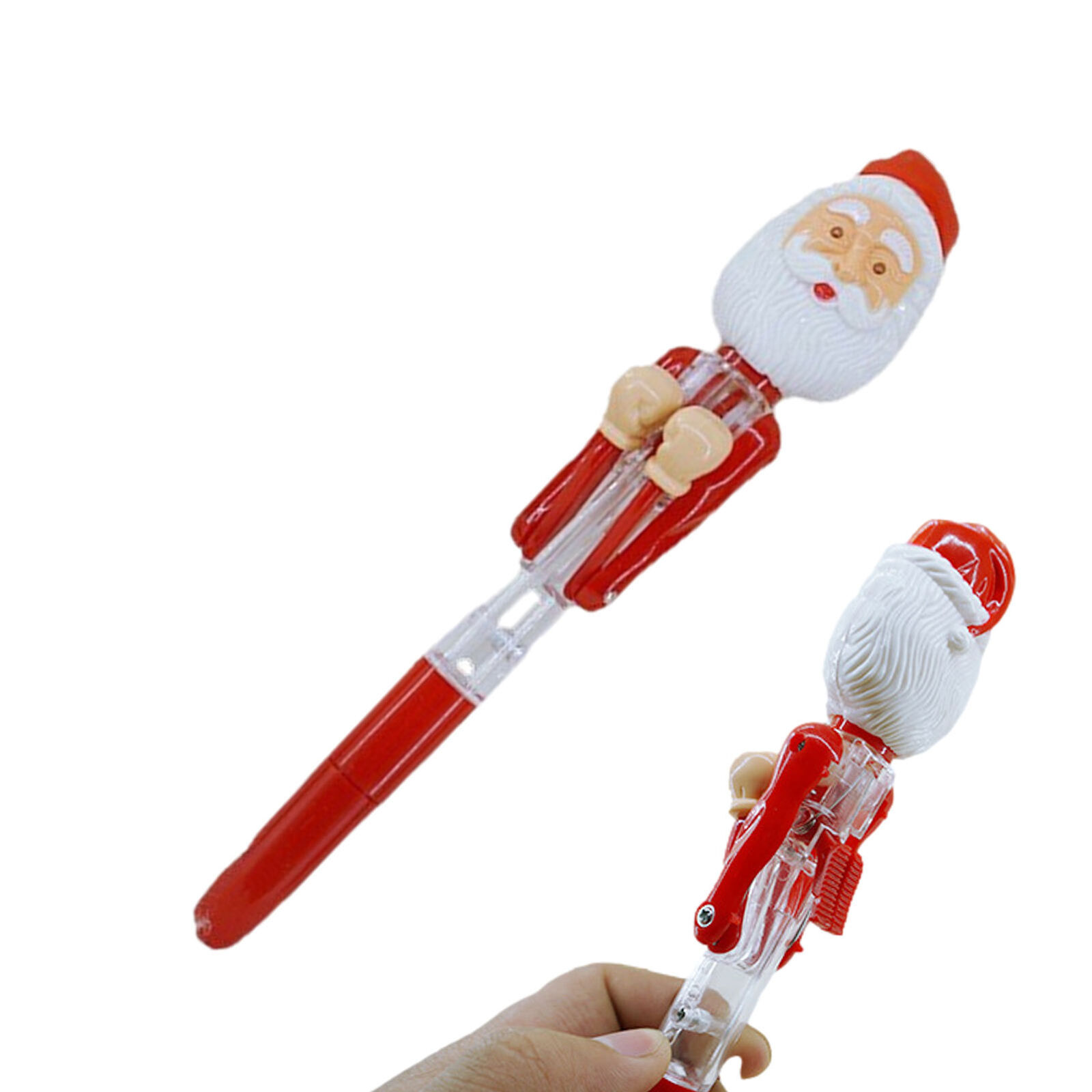 Two 2 Vintage Santa Claus boxing pens Christmas Stocking Stuffers Gag Gift