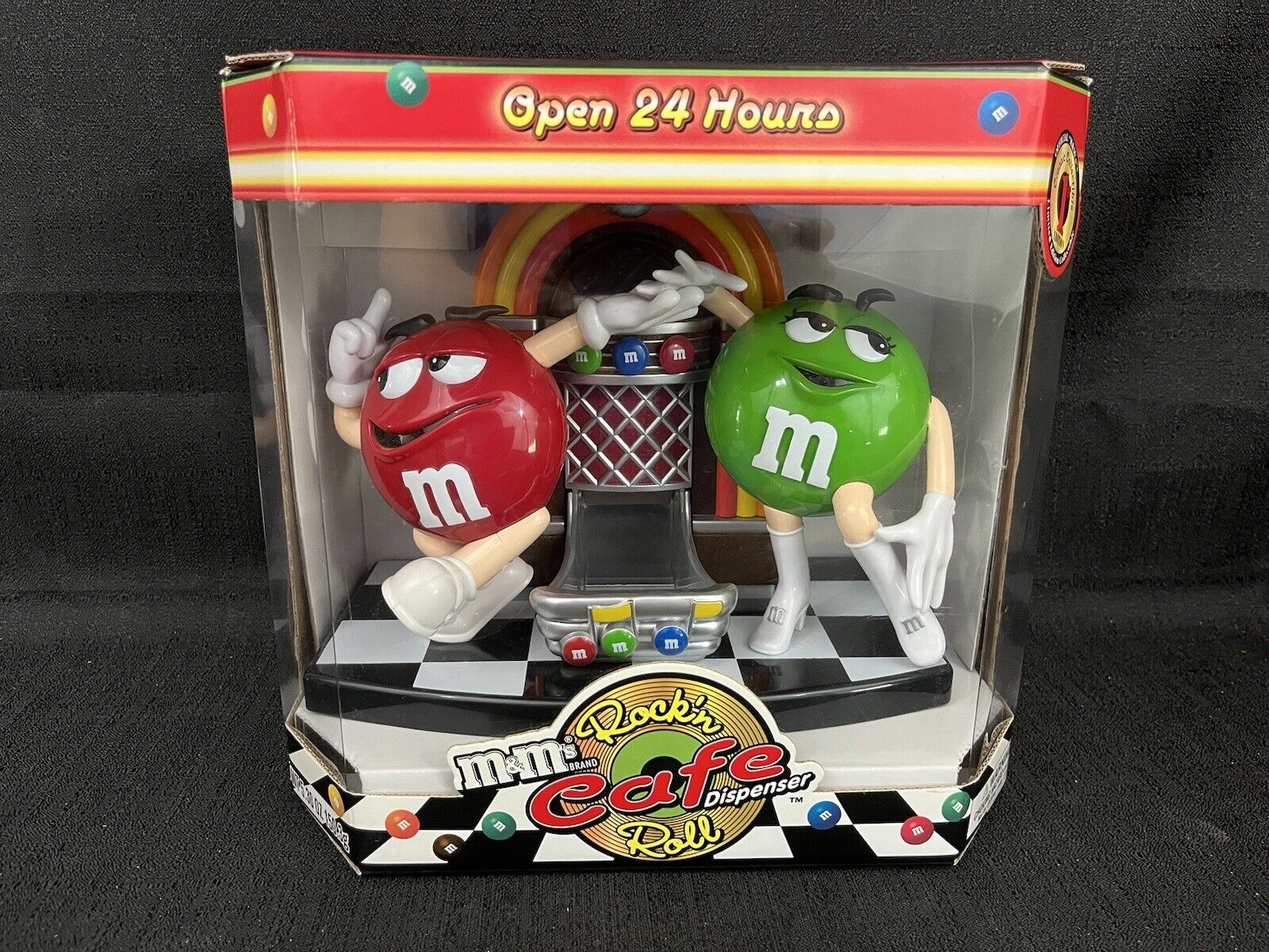 M&M Rock \'N\' Roll Cafe Candy Dispenser - Complete in Box - No M&M\'s Included
