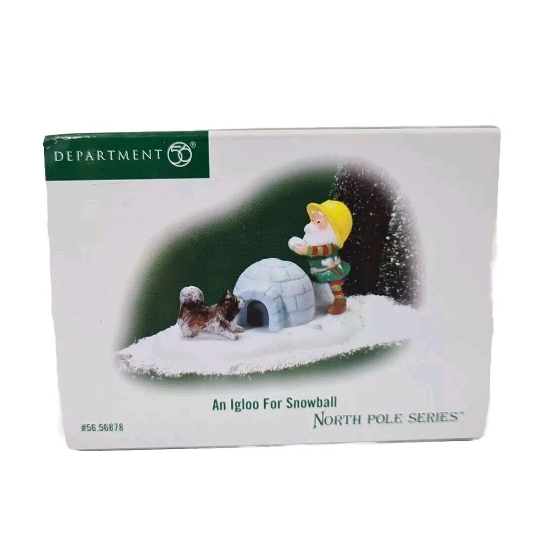🚨 Department 56 An Igloo For Snowball 56878 Village Accessory North Pole Series