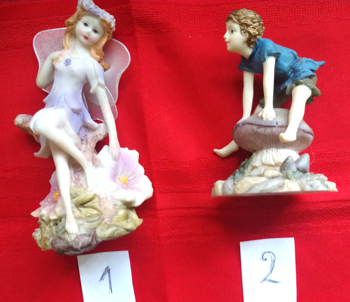 Select your Fairy Floral Figurine: Girl w/ Wings or Jumping Jake Mushroom Dezine