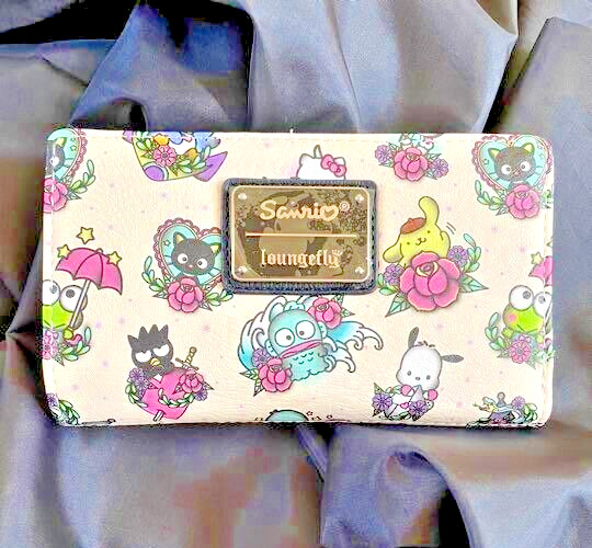 Loungefly Sanrio Characters Long Wallet Card holder Chococat Hello Kitty Unused