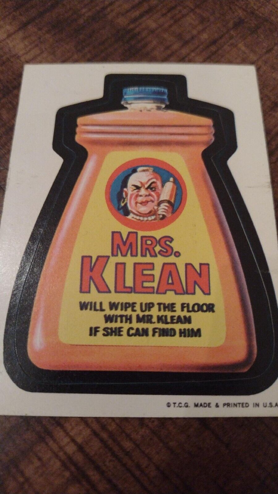 1973 Topps Wacky Packages Series 1 White Back Mrs Klean #KLEA 2d3
