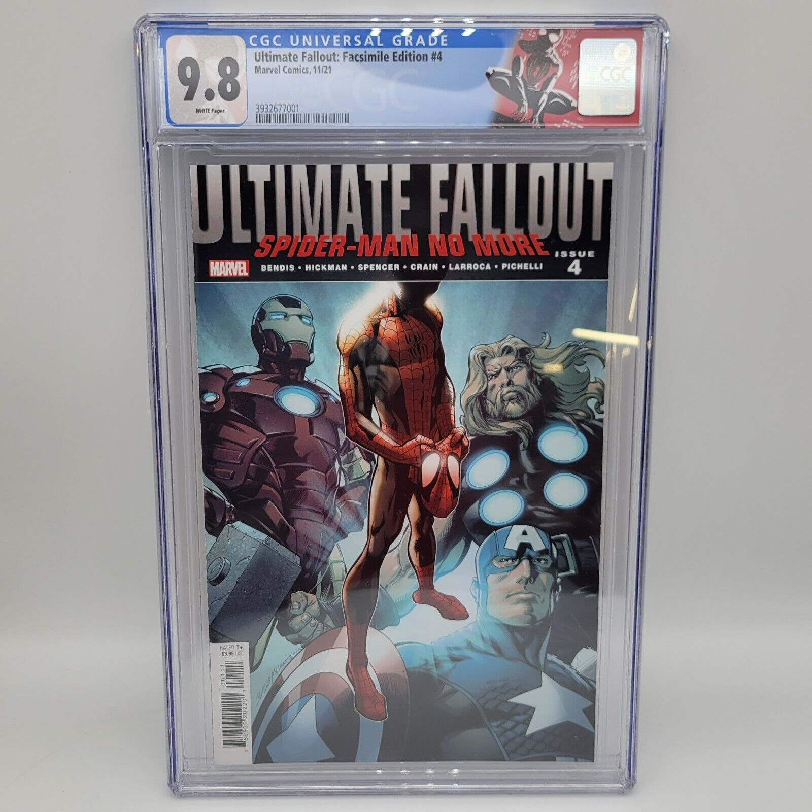 Ultimate Fallout #4 Facsimile Miles Morales MCU CGC 9.8 Custom Label Retired