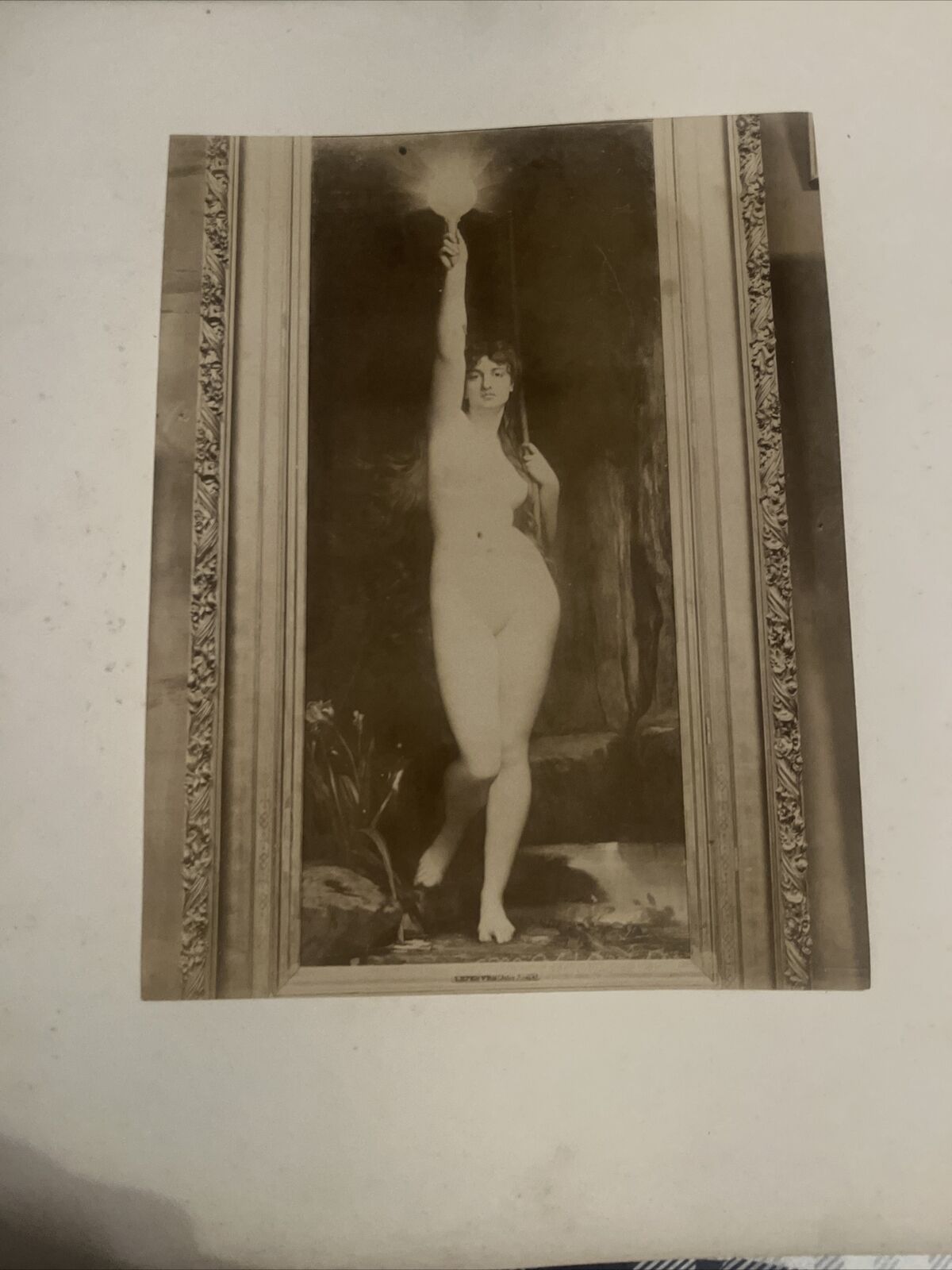 Antique Albumen Photo C. 1880’s . The Truth. Jules Joseph Lefebvre. Luxemburg