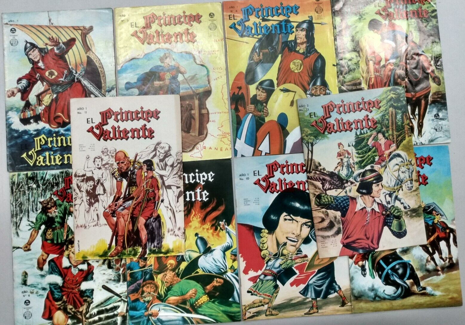 EL Principe Valiente #1,3,4,5,6,8,9,10,11,13 Spanish 1960's Comics VHTF