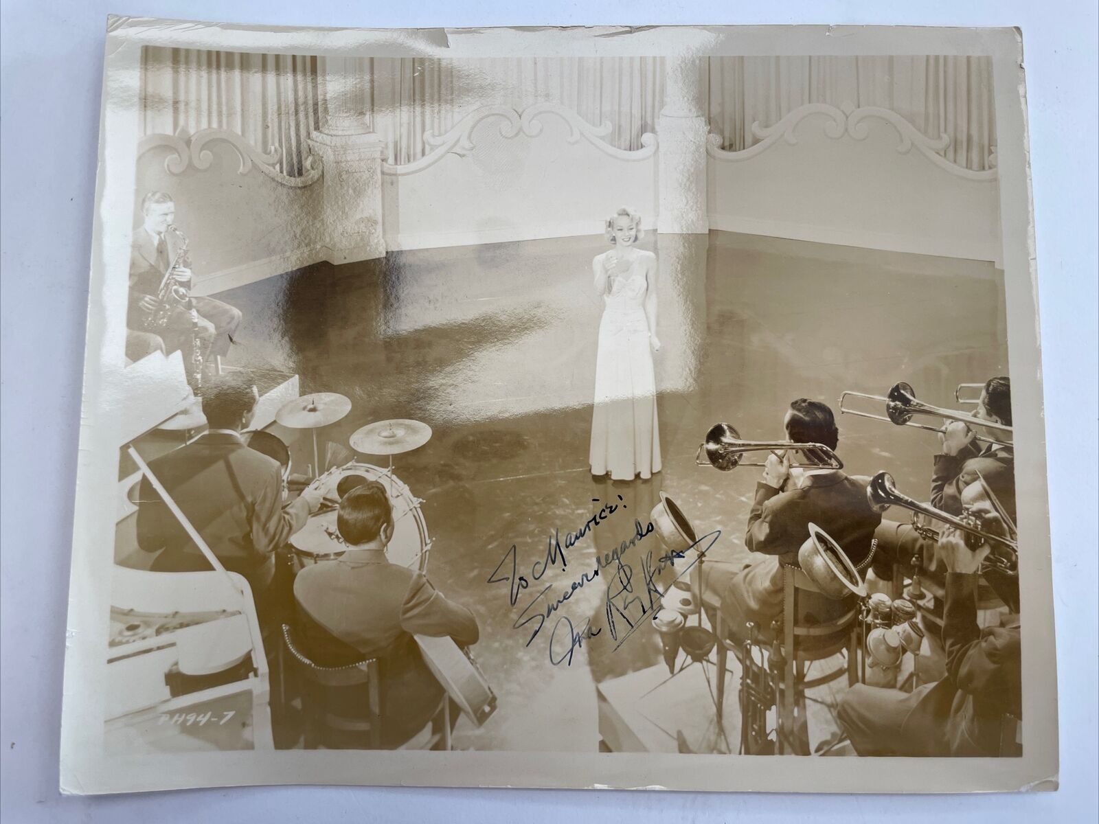 1940s Ina Ray Hutton autographed Hand Signed 8x10 photo.Jazz Band