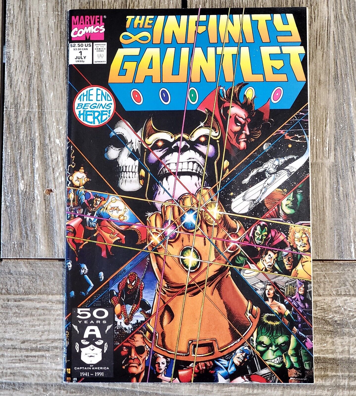The Infinity Gauntlet #1 by Jim Starlin 1991 Marvel Comics Thanos