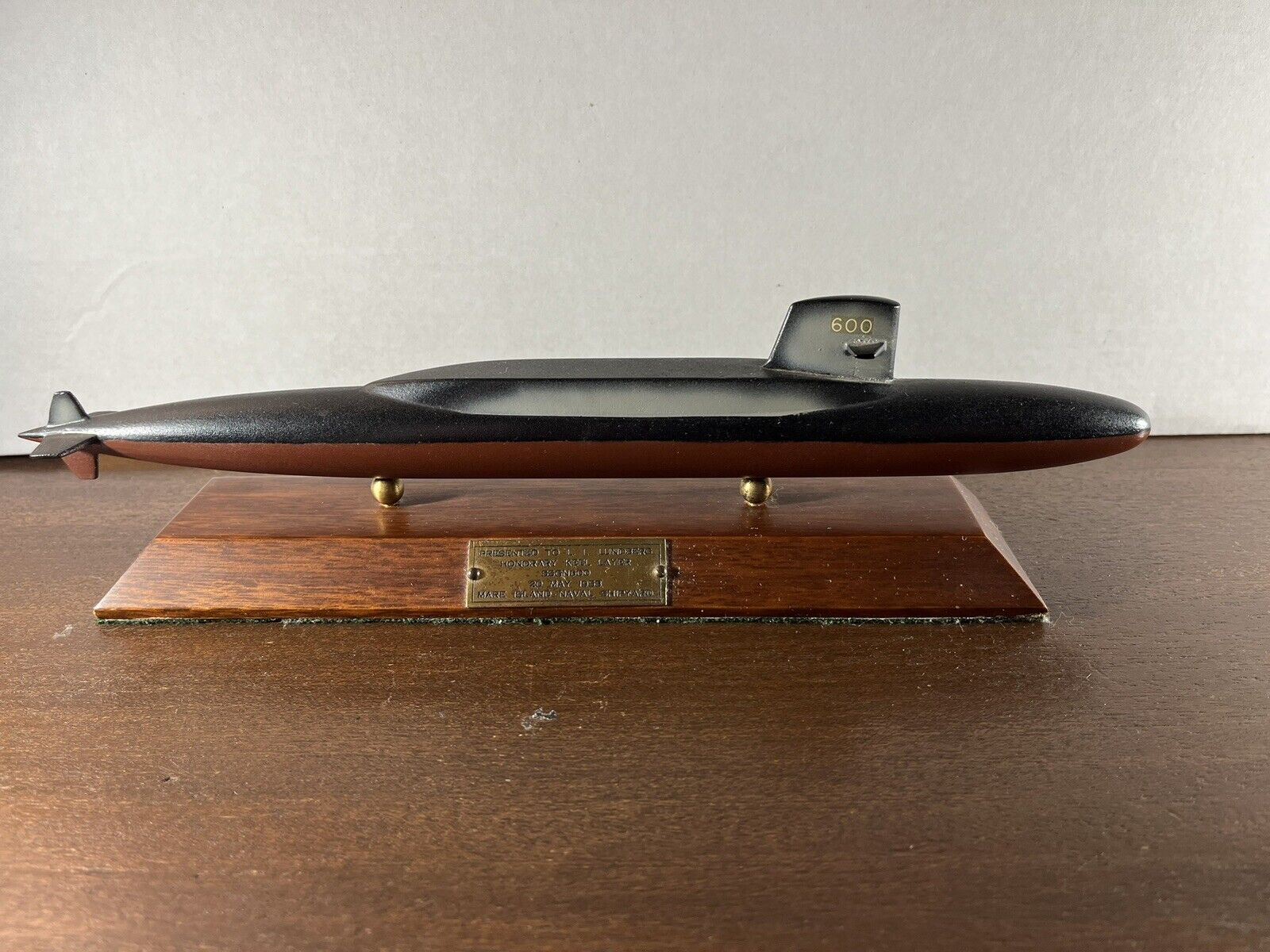 Vintage 1958 SSGN600 Submarine Desktop Model