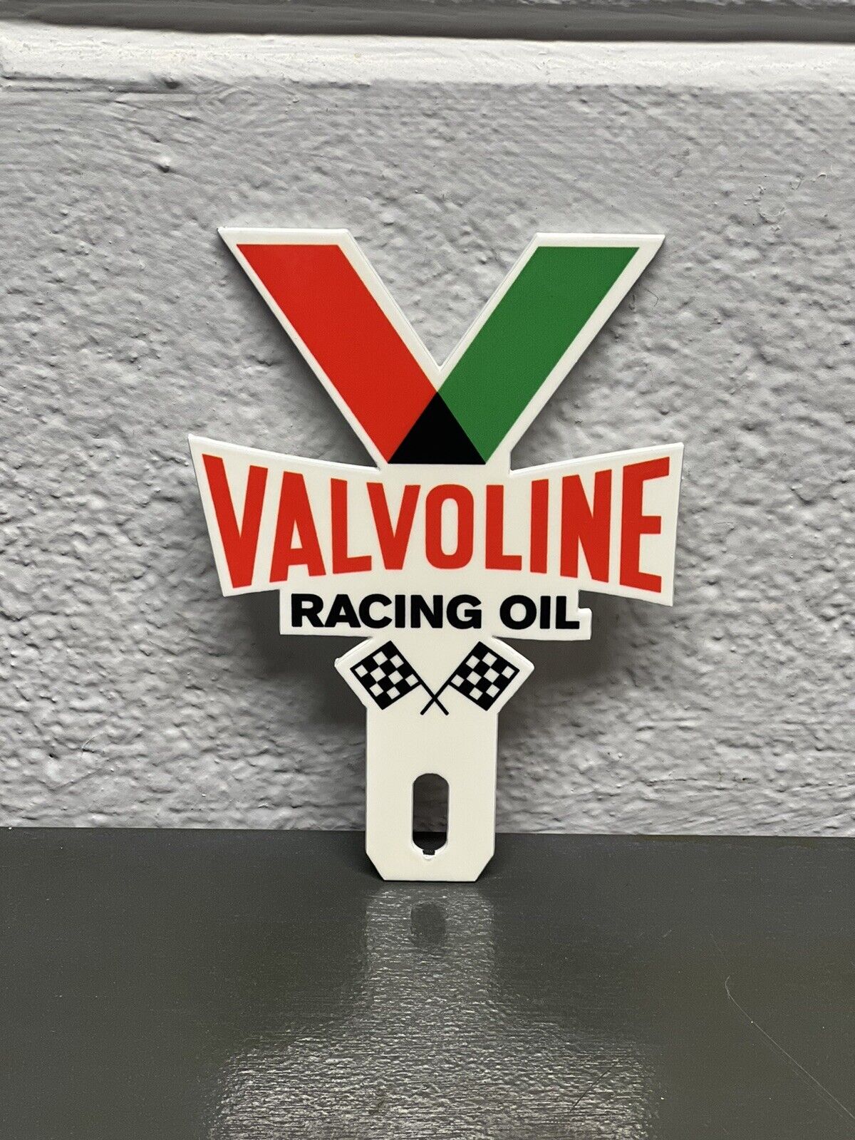 Valvoline Racing Oil Metal Plate Topper Sign Garage Sales Service Gas Automotive