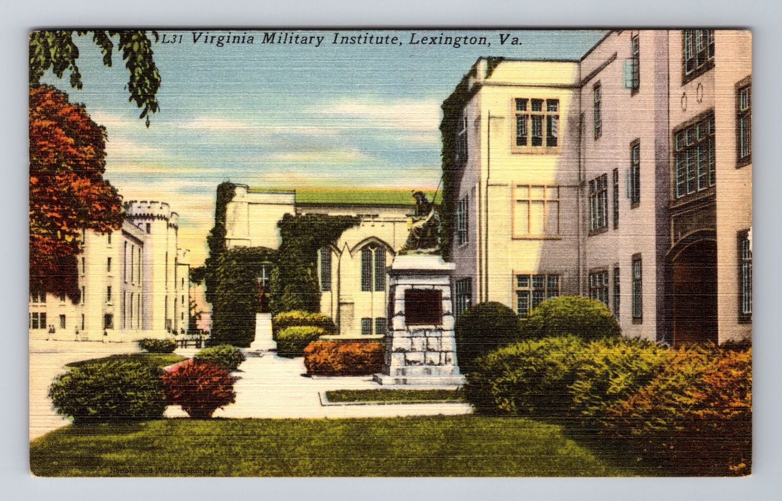 Lexington VA-Virginia, Virginia Military Institute, Vintage c1952 Postcard