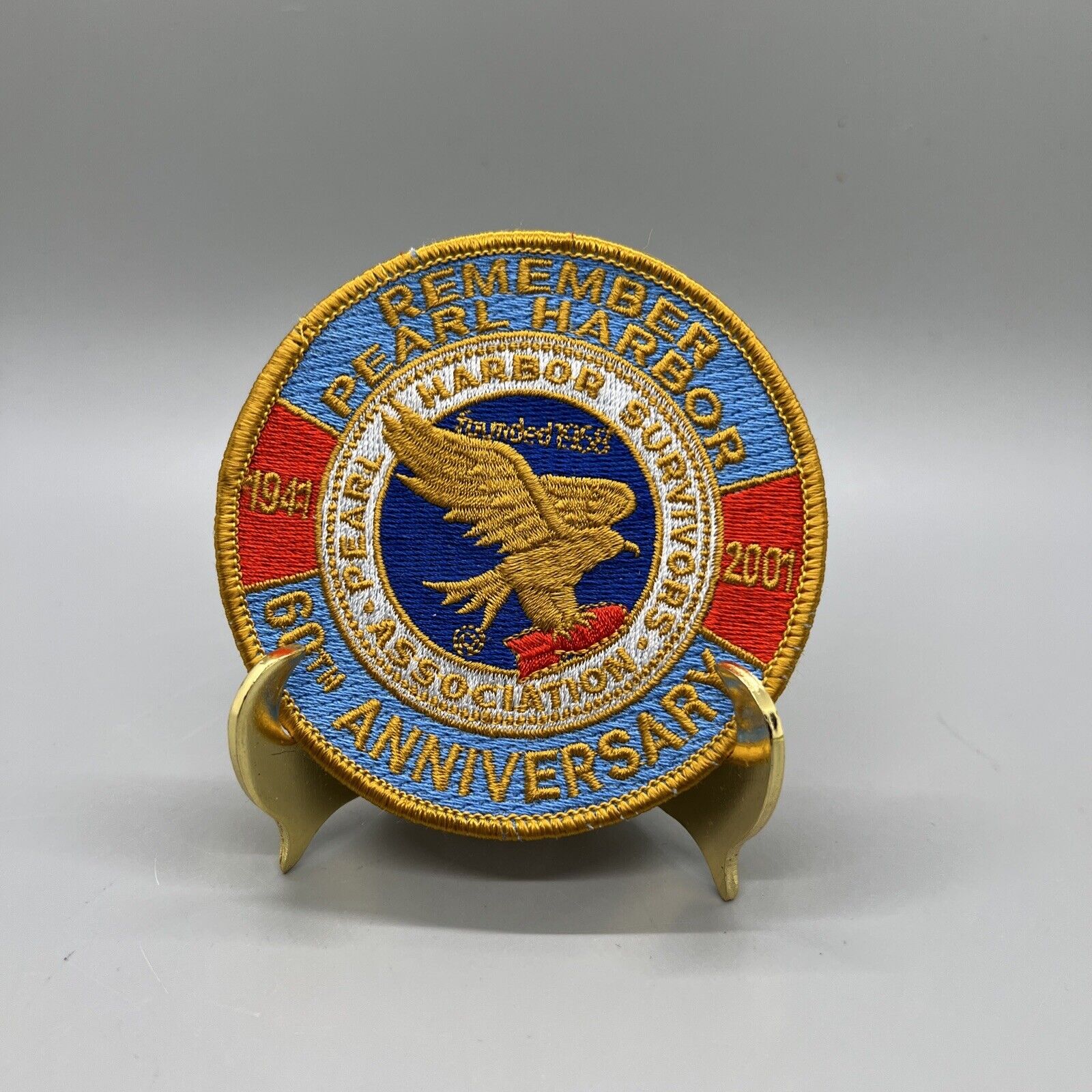 Pearl Harbor Patch Survivors Association eagle Emblem WWII Collectible 3.5” War