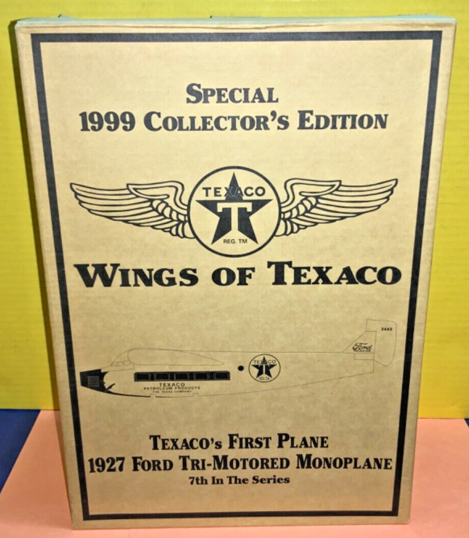 VTG 1999 ERTL Wings of Texaco 1927 Ford Tri-Motored Monoplane - AS IS w/ Box