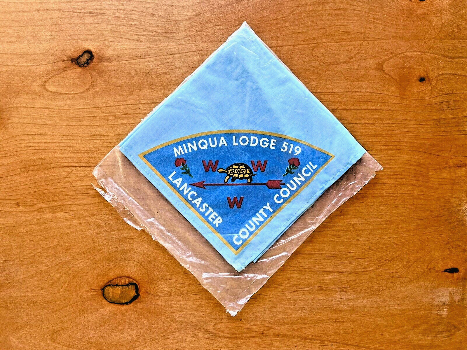 Vintage Sealed OA Minqua Lodge 519 Neckerchief Order of the Arrow BSA Boy Scouts
