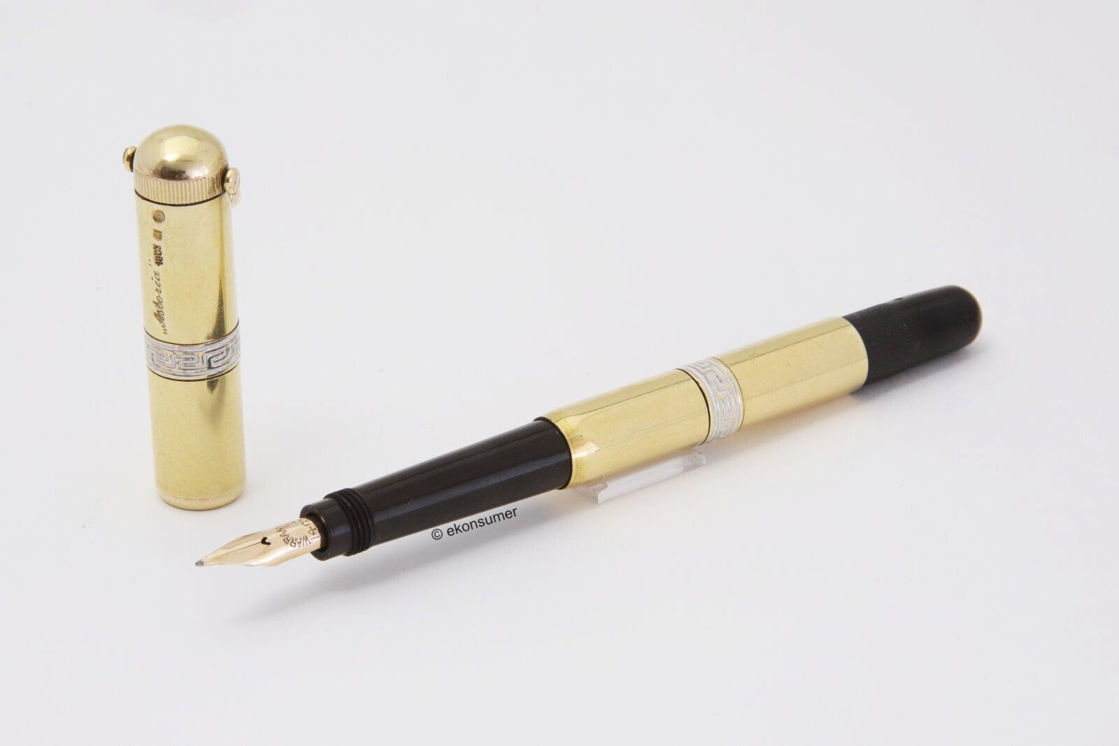Montblanc Astoria No. 0 Baby Safety Pen Italian Rolled Gold Overlay 14C OM Nib