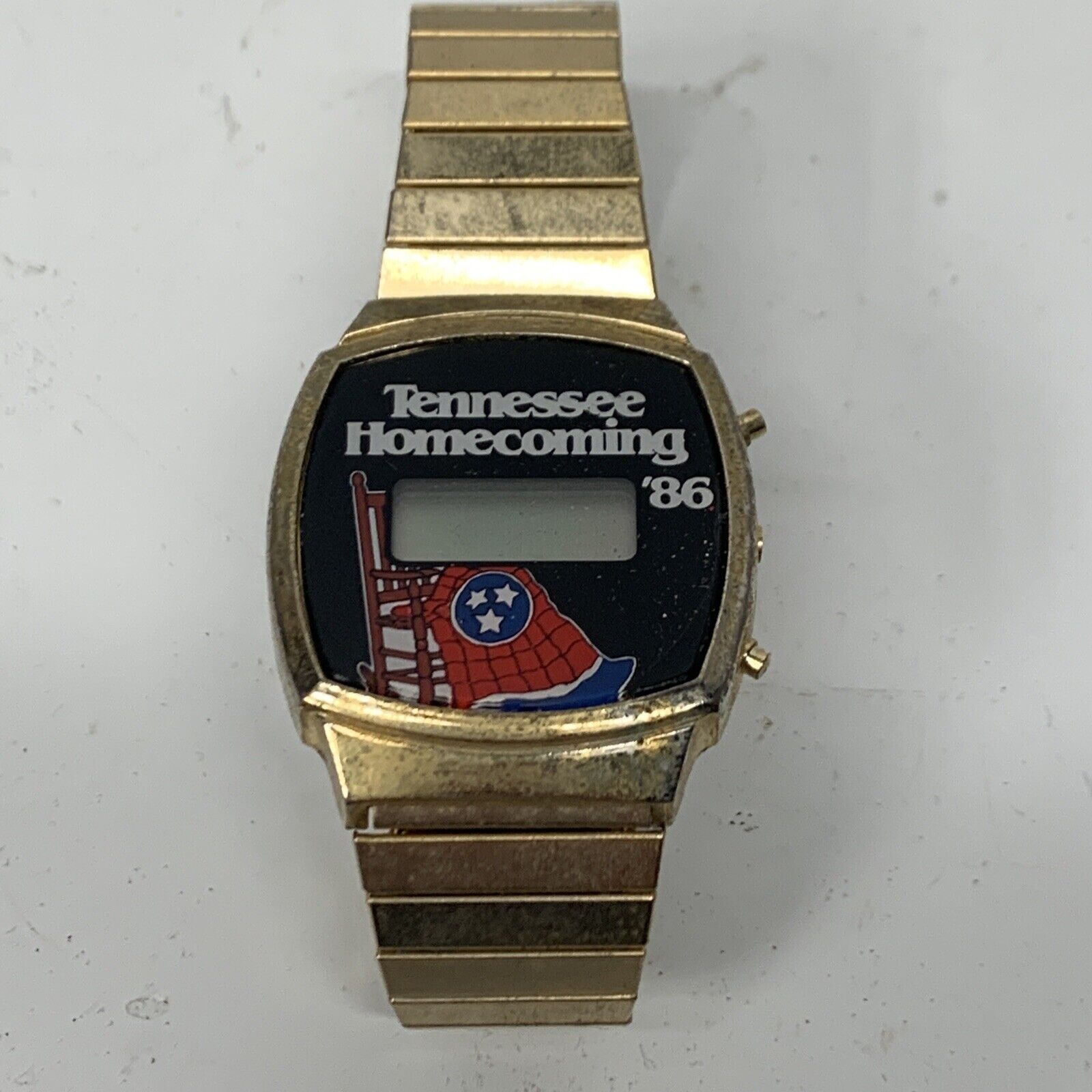 Vintage~Tennessee Homecoming 1986 Collectible Watch ~Quilt On Chair Pattern
