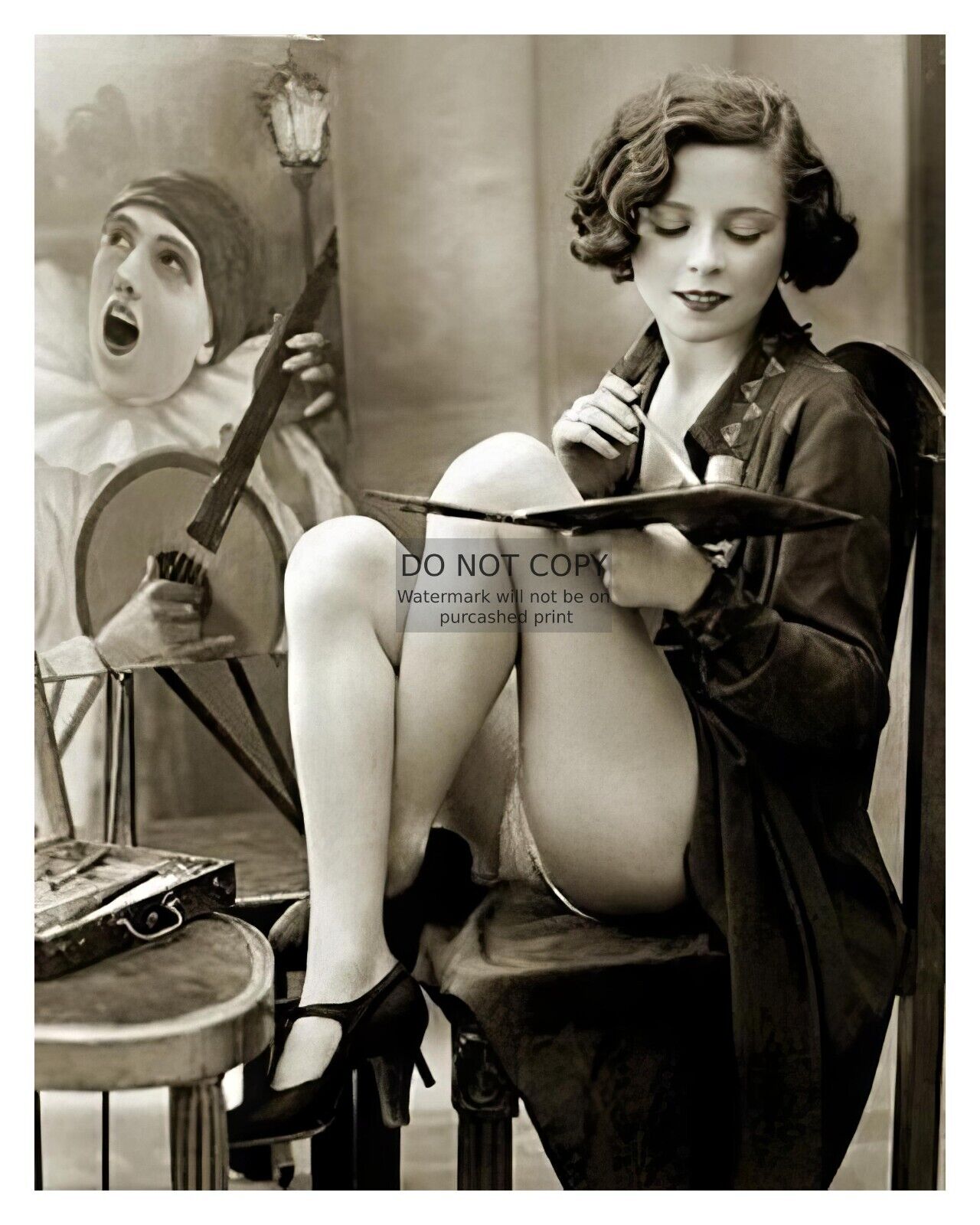 GORGEOUS SEXY FLAPPER GIRL 1920s VINTAGE 8X10 PHOTO