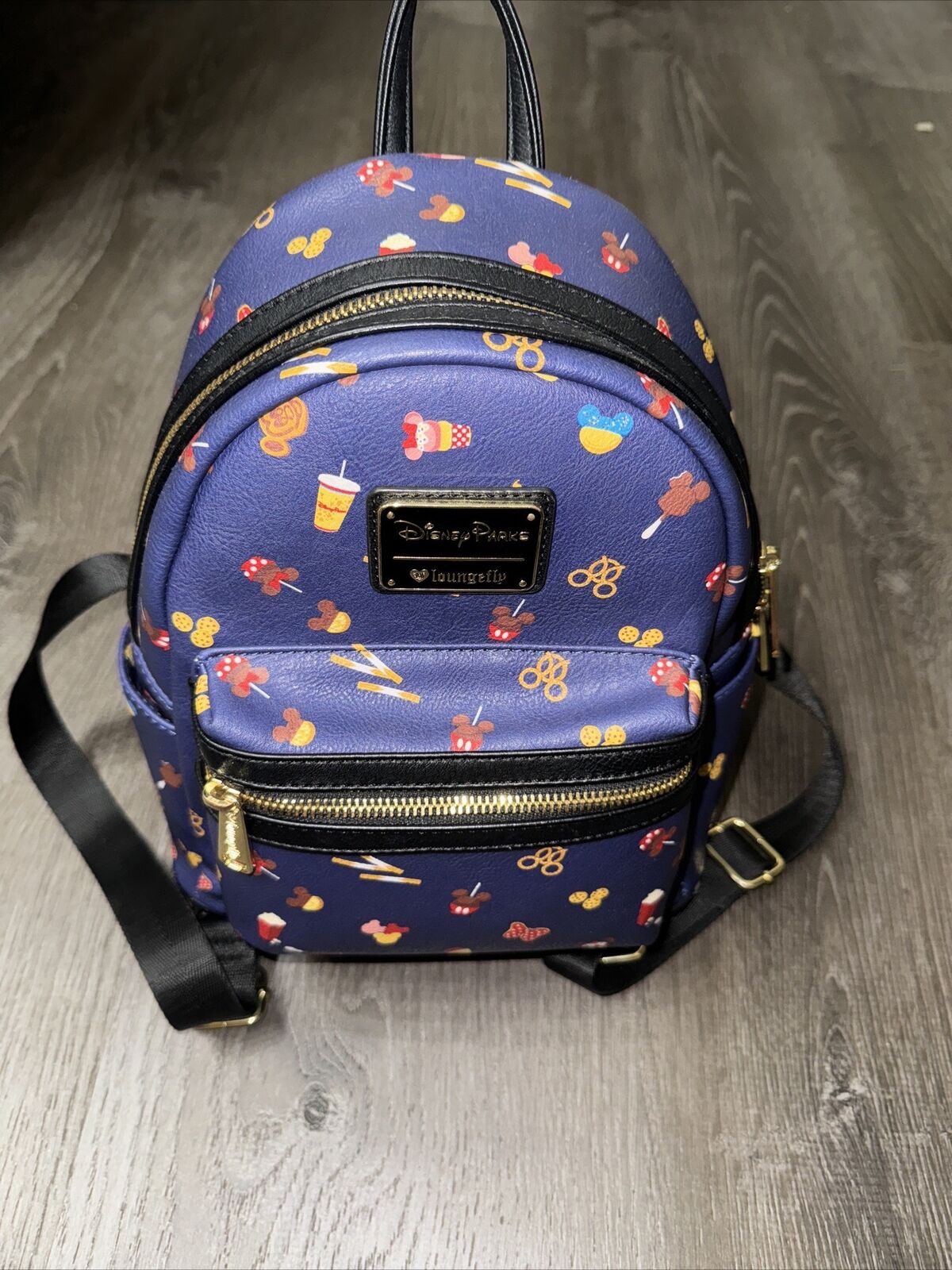 LOUNGEFLY x DISNEY PARKS limited release Disney Snacks mini backpack in navy