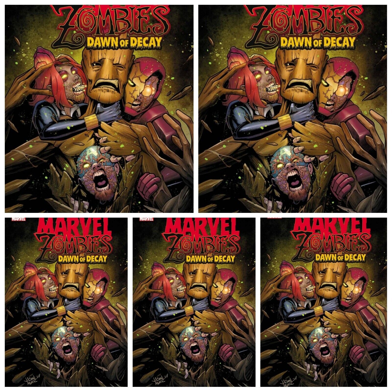 5 Pack Marvel Zombies Dawn Of Decay #1 Main Cover A PRESALE 9/4 2024